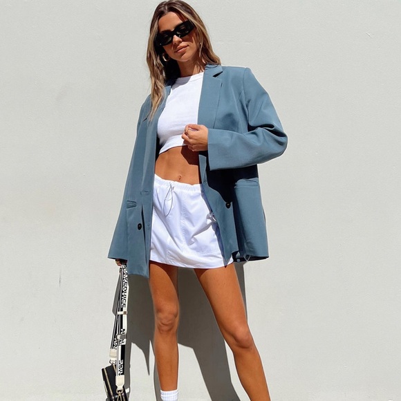 Princess Polly Blazer Blue - Picture 4 of 12